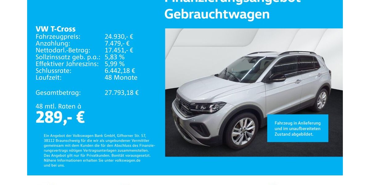 VW T-Cross 7.484 km 24.730 &euro; Stuttgart-Feuerbach 70469