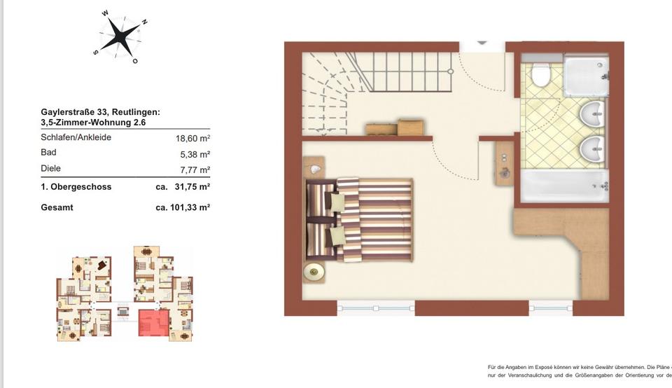 Einfamilienhaus Pliezhausen - 3.5 Zimmer, 101 m&sup2;, 1.380&euro; | Angebot:24368572