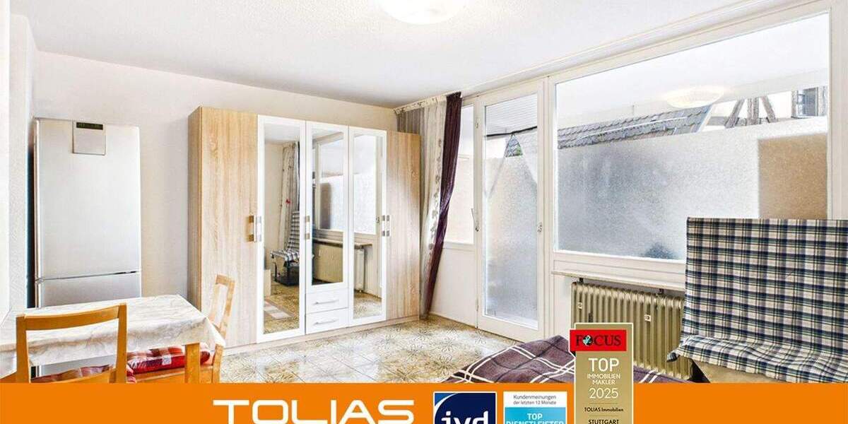 Cleveres Investment auf kleiner Bühne - mit Balkon und Stellplatz mitten in Sindelfingen 1 zimmer