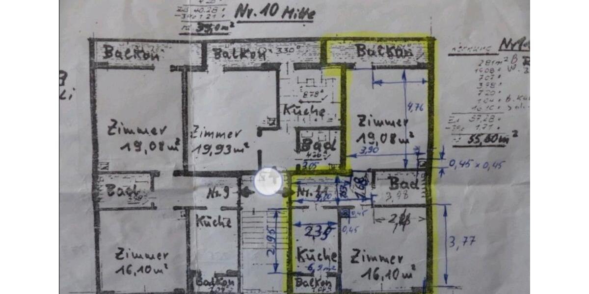 Etagenwohnung Pforzheim - 2 Zimmer, 57 m&sup2;, 165.000&euro; | Angebot:26511159