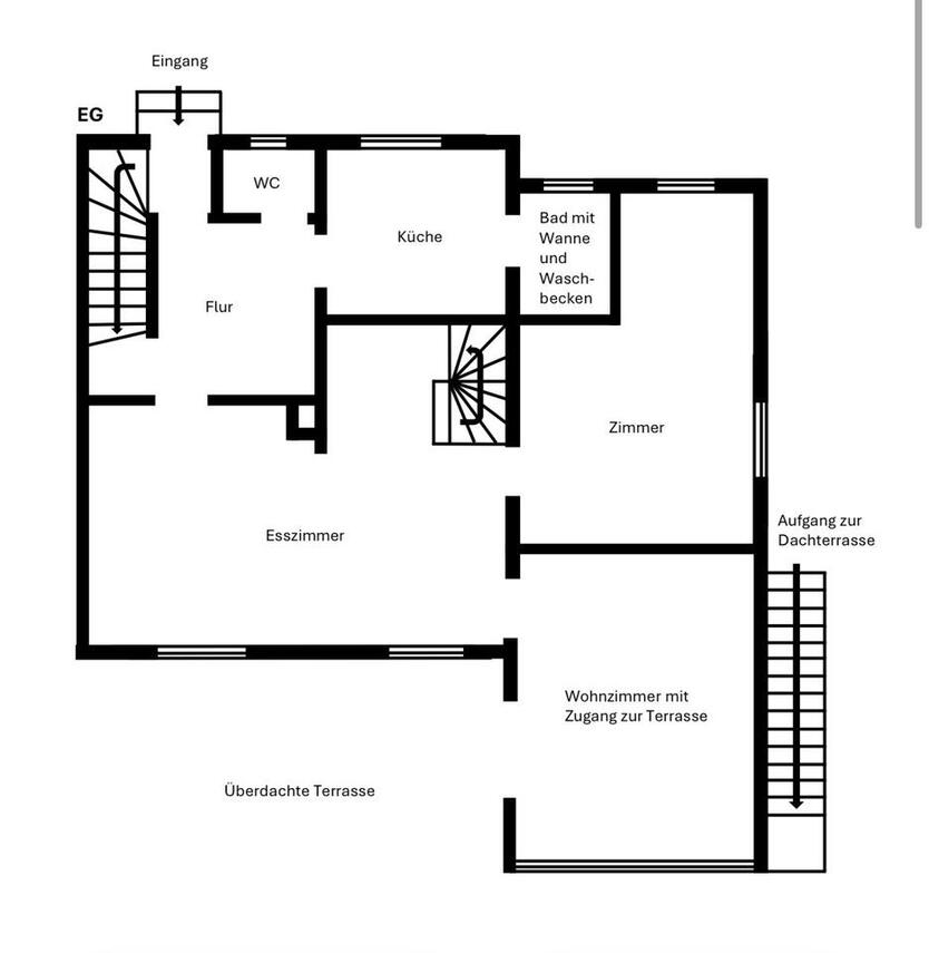 Ohne Makler! Gepflegte DHH mit ELW, großem Hobbyr. + Einzelgarage zimmer