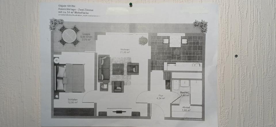Etagenwohnung Nürtingen - 2 Zimmer, 54 m&sup2;, 170.000&euro; | Angebot:25632825