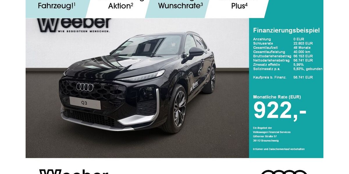 Audi Q3 3.500 km 56.741 &euro; Weil der Stadt 71263