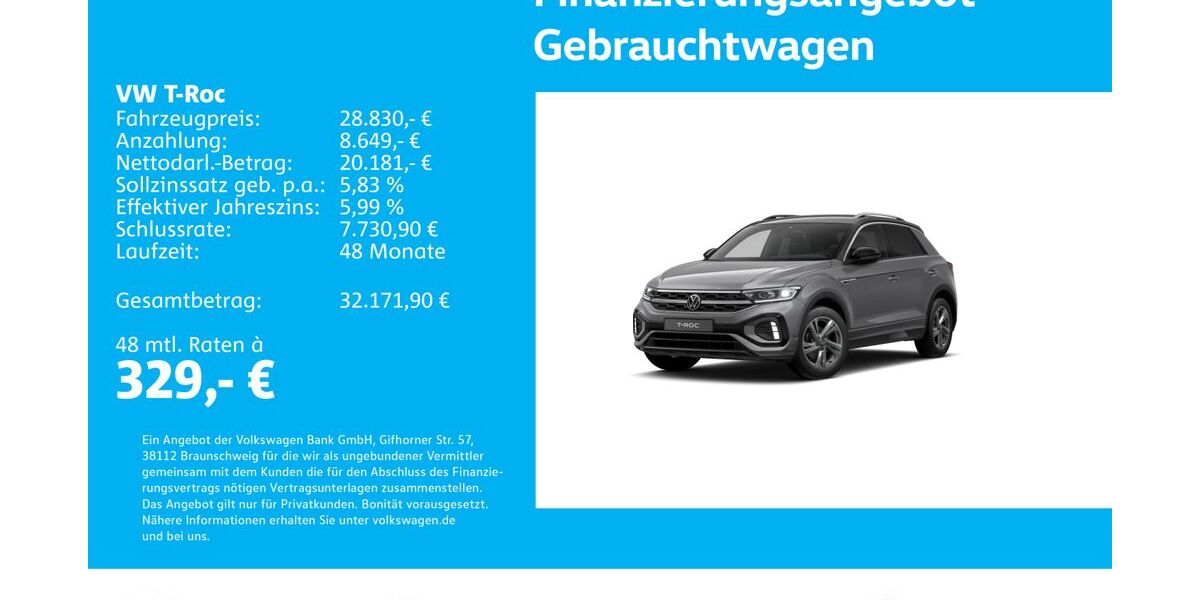 VW T-Roc 22.001 km 28.830 &euro; Stuttgart-Wangen 70188