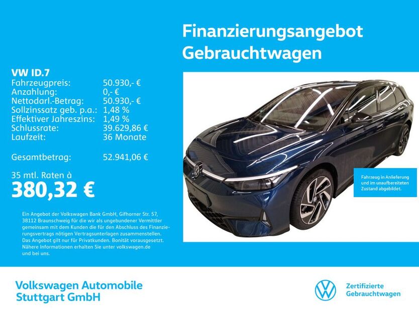 VW ID.7 7.634 km 50.930 € Stuttgart 70563
