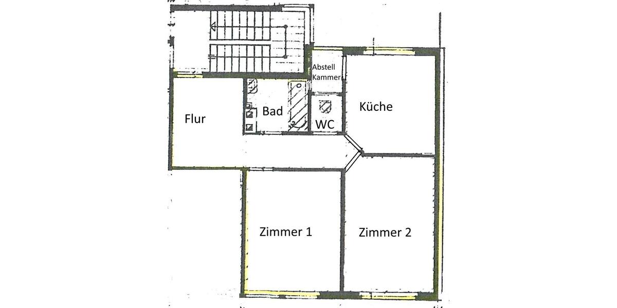 Etagenwohnung Pforzheim Dillweißenstein - 2 Zimmer, 75 m&sup2;, 169.000&euro; | Angebot:27010437
