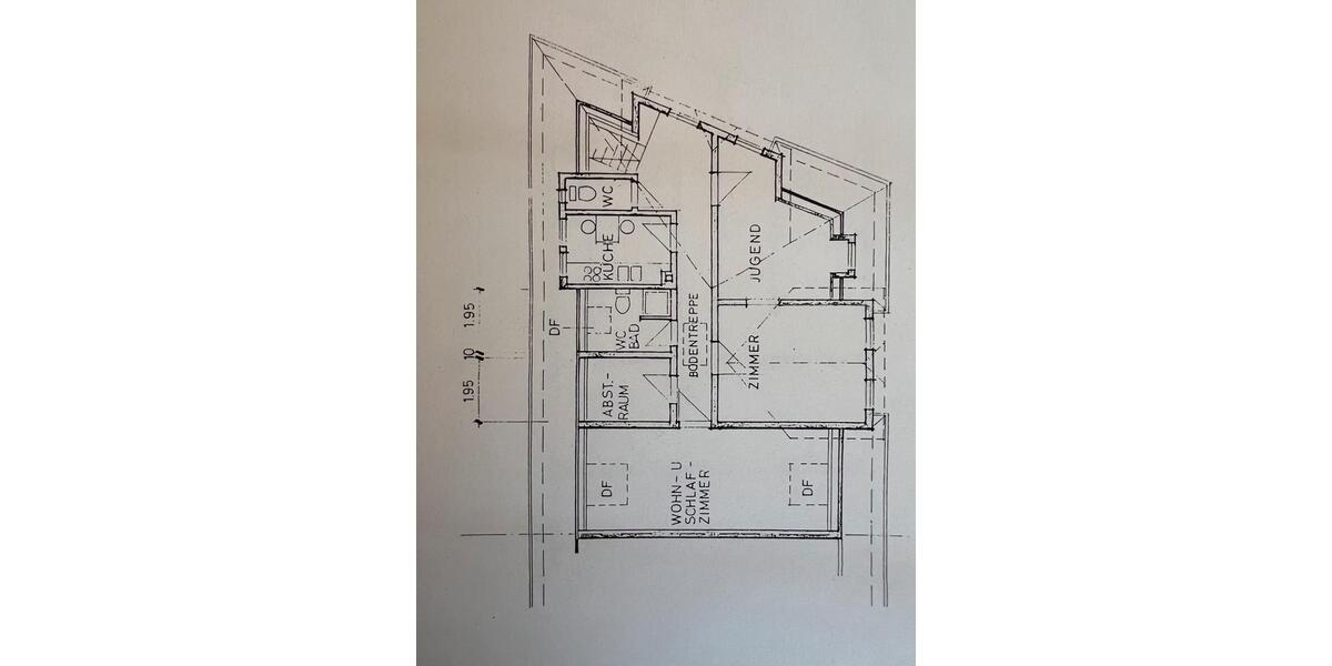 Dachgeschoßwohnung Nürtingen - 3.5 Zimmer, 60 m&sup2;, 165.000&euro; | Angebot:25791433