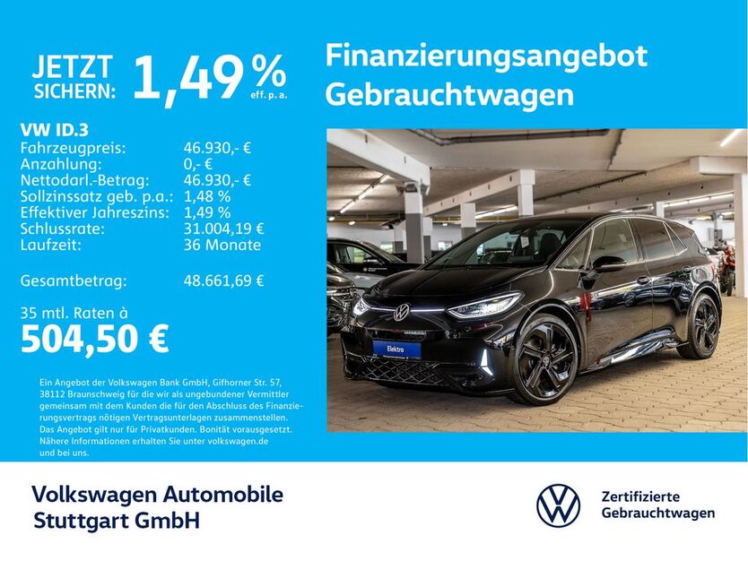 VW ID.3 16.209 km 46.930 € Stuttgart 70563