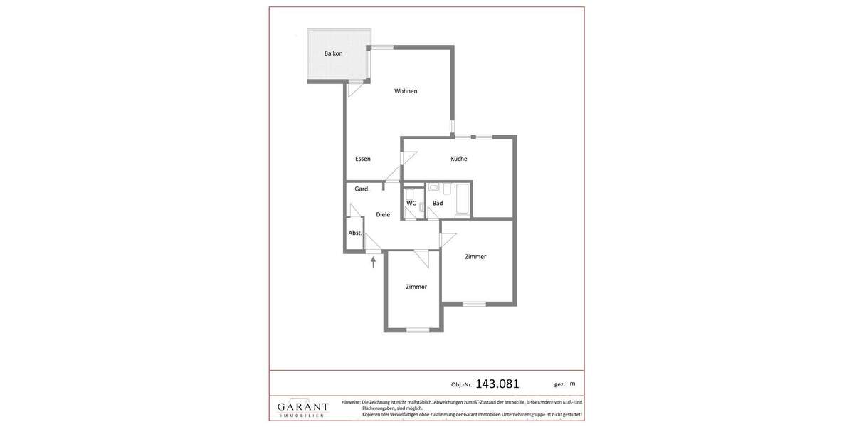 Etagenwohnung Ludwigsburg Neckarweihingen - 3 Zimmer, 97 m&sup2;, 329.000&euro; | Angebot:24061916
