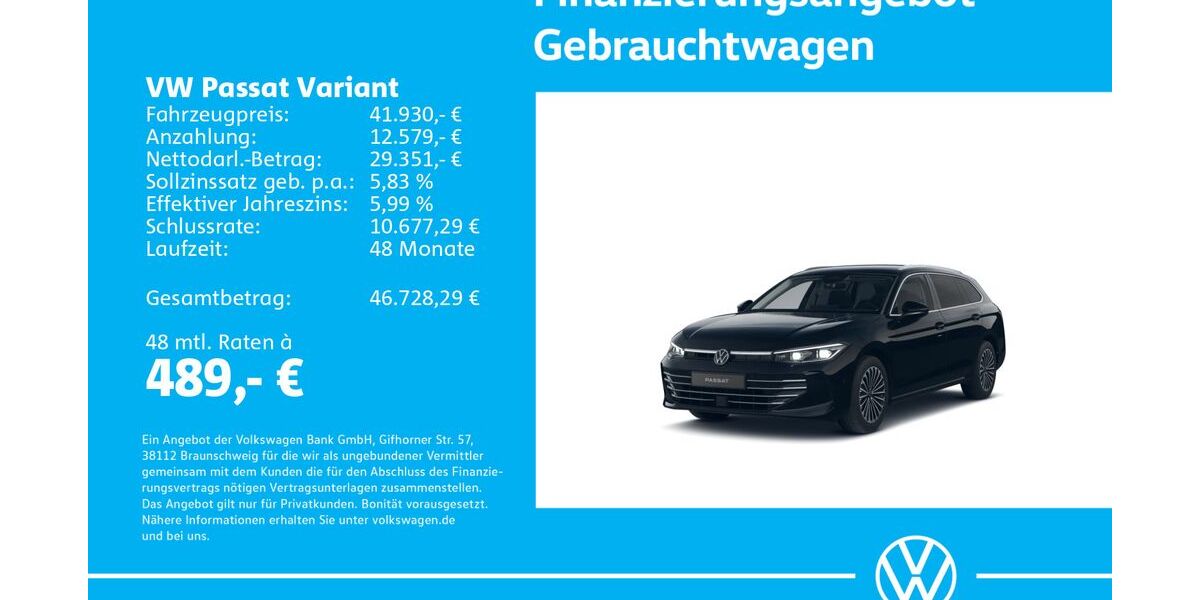 VW Passat Variant 1.505 km 41.930 &euro; Stuttgart-Wangen 70188