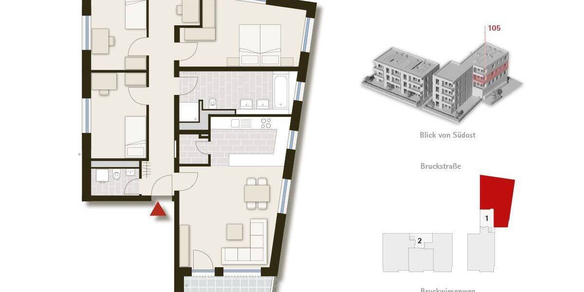 Etagenwohnung Fellbach - 4 Zimmer, 107 m&sup2;, 634.000&euro; | Angebot:25708938