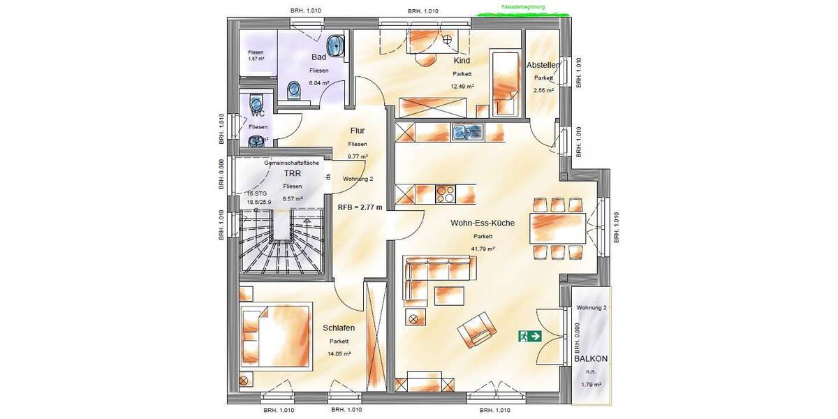 Etagenwohnung Reutlingen Innenstadt - 3 Zimmer, 90 m&sup2;, 554.000&euro; | Angebot:26643680