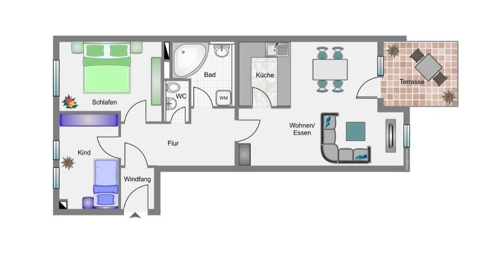 Erdgeschoßwohnung Jettingen - 3 Zimmer, 74 m&sup2;, 335.000&euro; | Angebot:27043078