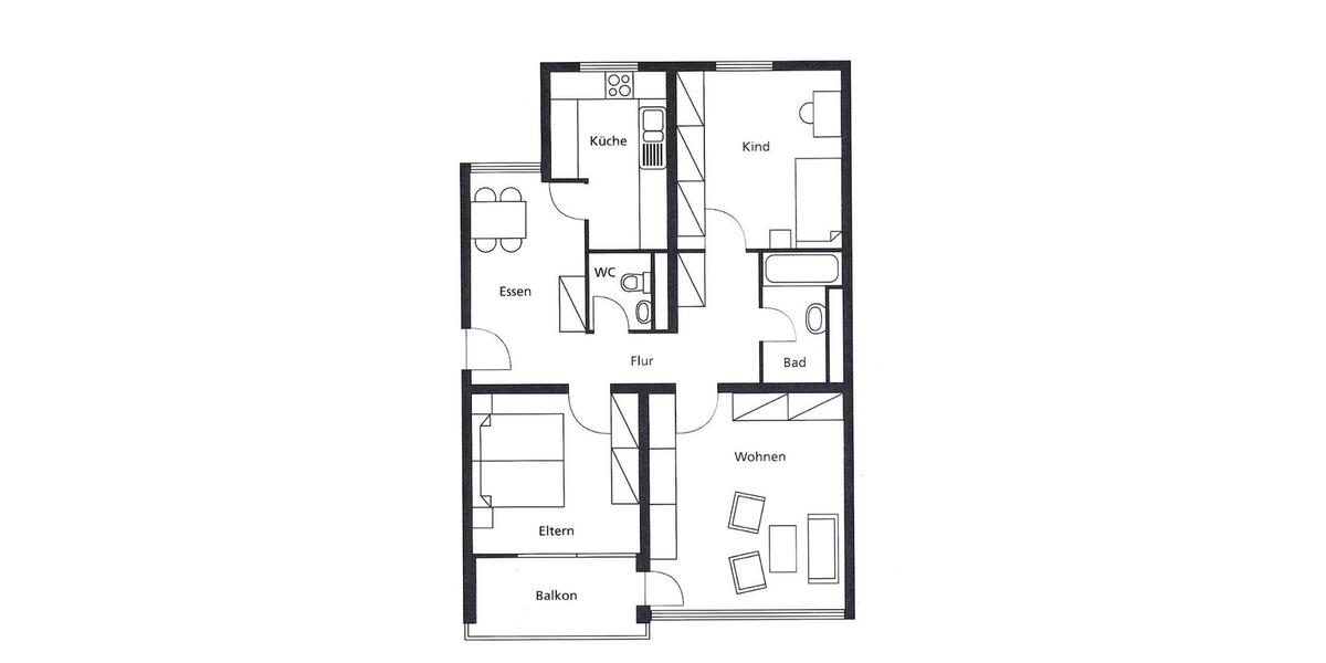 Etagenwohnung Waiblingen Beinstein - 3.5 Zimmer, 83 m&sup2;, 235.000&euro; | Angebot:26877699