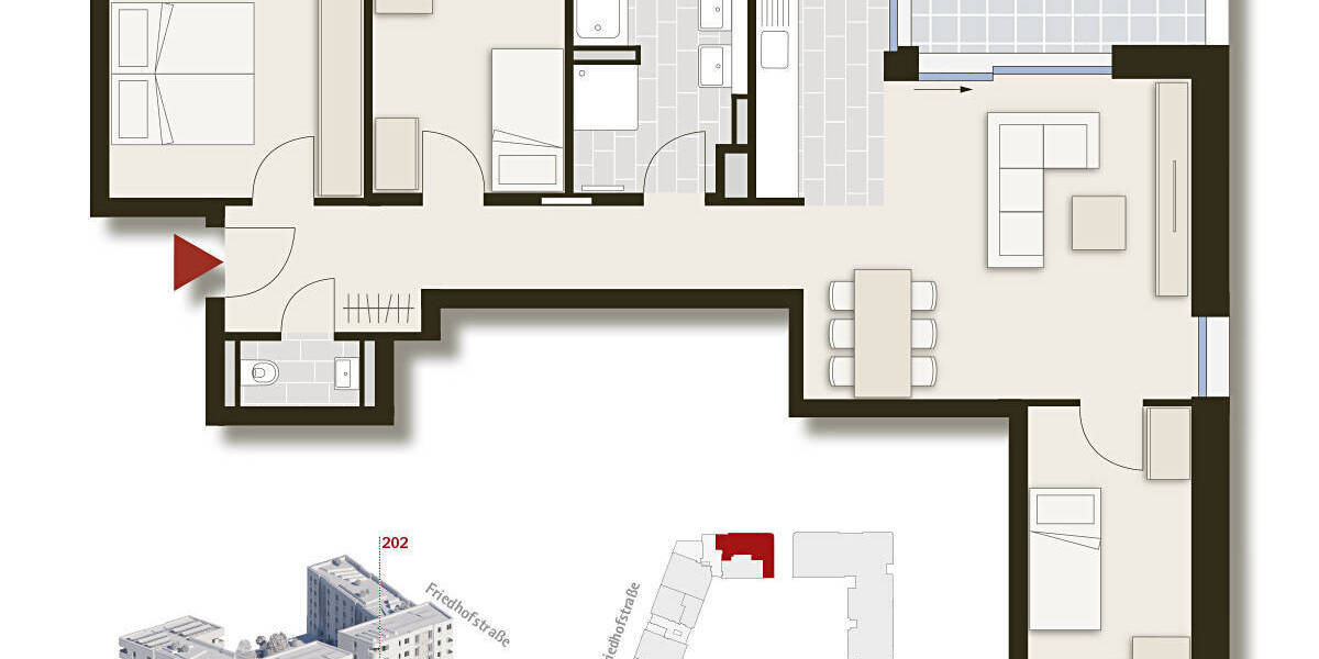 Etagenwohnung Stuttgart Nord - 4 Zimmer, 88 m&sup2;, 653.000&euro; | Angebot:23985809