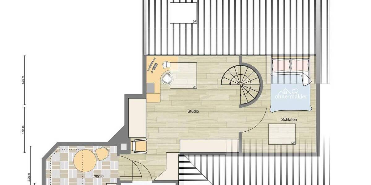 Etagenwohnung Freiberg am Neckar Heutingsheim - 2 Zimmer, 63 m&sup2;, 293.000&euro; | Angebot:26593487