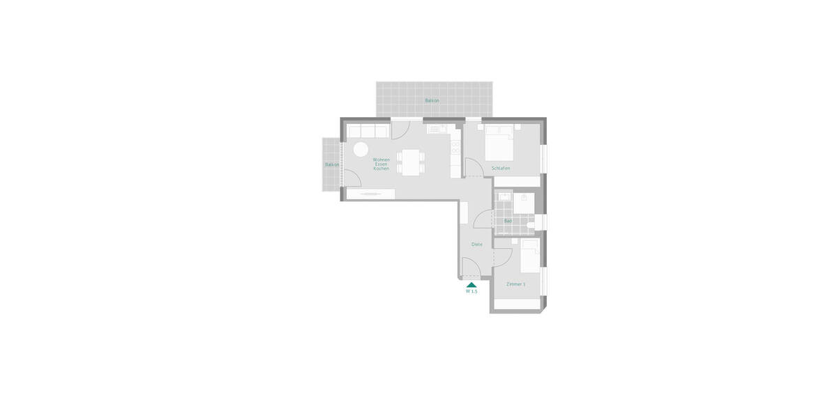 Etagenwohnung Renningen - 3 Zimmer, 73 m&sup2;, 544.000&euro; | Angebot:26029087