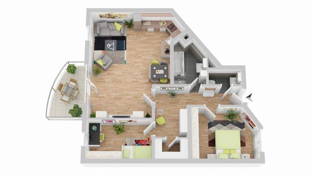 Etagenwohnung Waiblingen / Hohenacker Hohenacker - 3 Zimmer, 85 m&sup2;, 299.000&euro; | Angebot:25744143