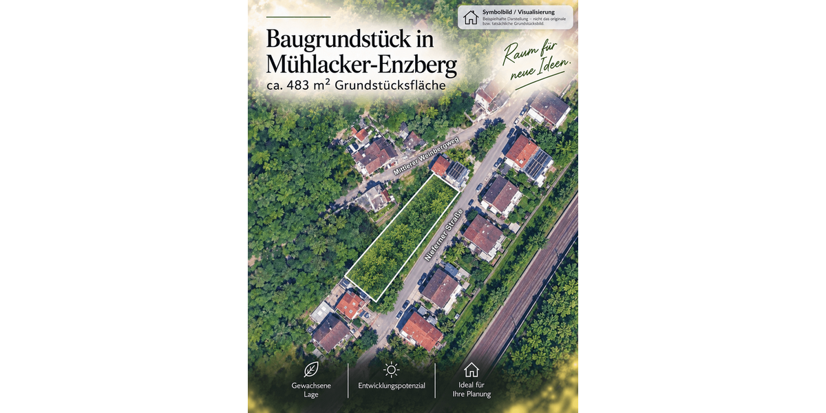 Baugrundstück mit ca. 483 m² in Mühlacker-Enzberg - Grundstück Mühlacker | Angebot:27460707