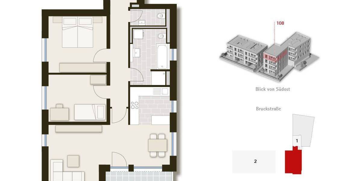 Etagenwohnung Fellbach - 3 Zimmer, 85 m&sup2;, 595.000&euro; | Angebot:25708933
