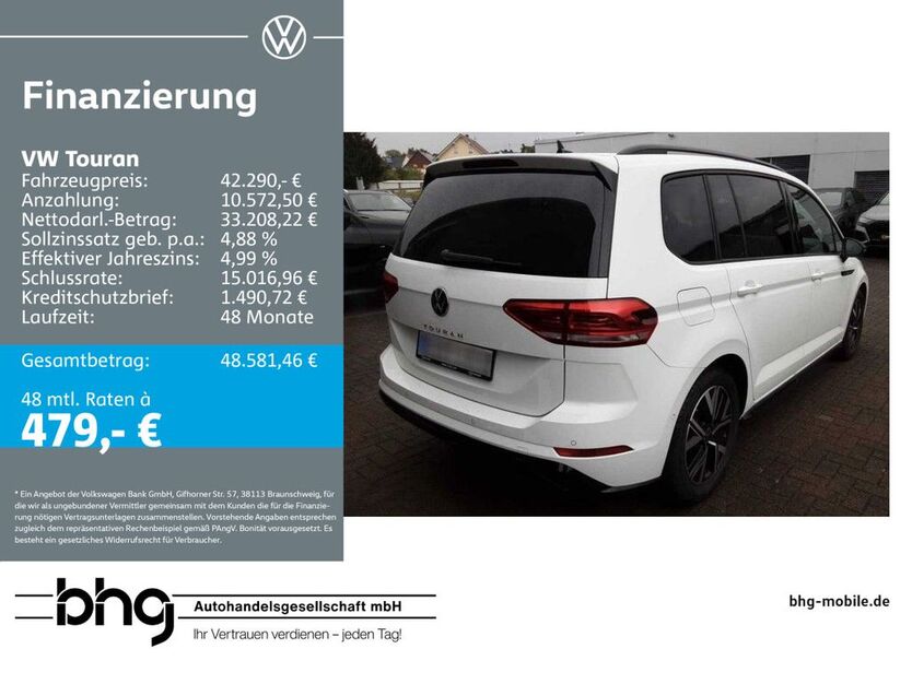 VW Touran 8.866 km 41.490 € Reutlingen 72770
