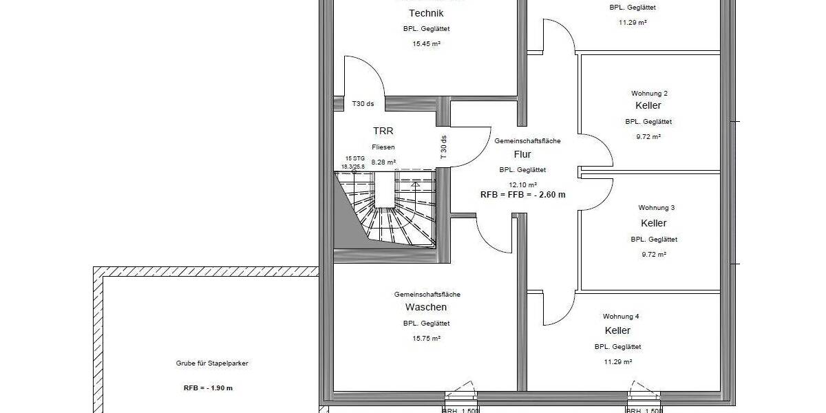 Etagenwohnung Reutlingen Innenstadt - 2 Zimmer, 60 m&sup2;, 370.000&euro; | Angebot:26621057