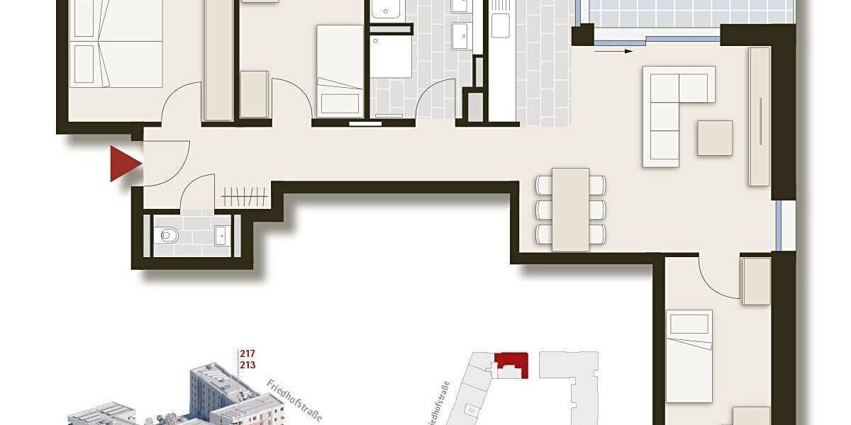 Etagenwohnung Stuttgart Nord - 4 Zimmer, 90 m&sup2;, 715.000&euro; | Angebot:20965972