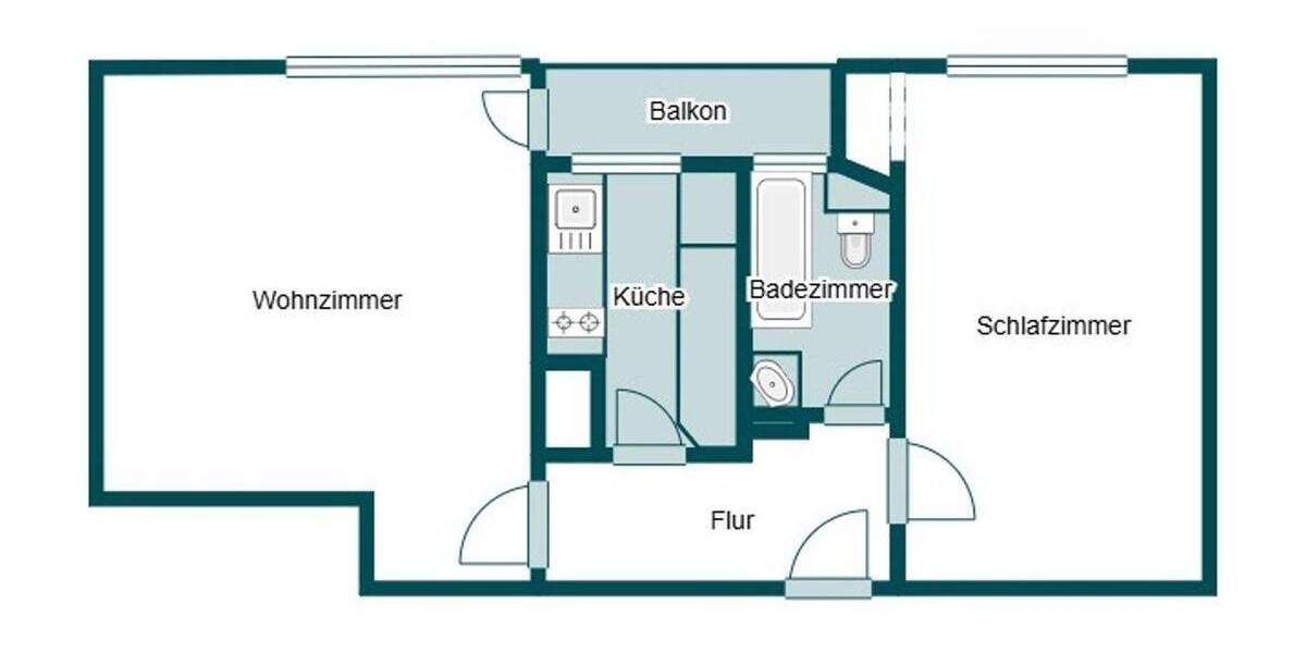 Etagenwohnung Ludwigsburg Neckarweihingen - 2 Zimmer, 51 m&sup2;, 165.000&euro; | Angebot:24857353