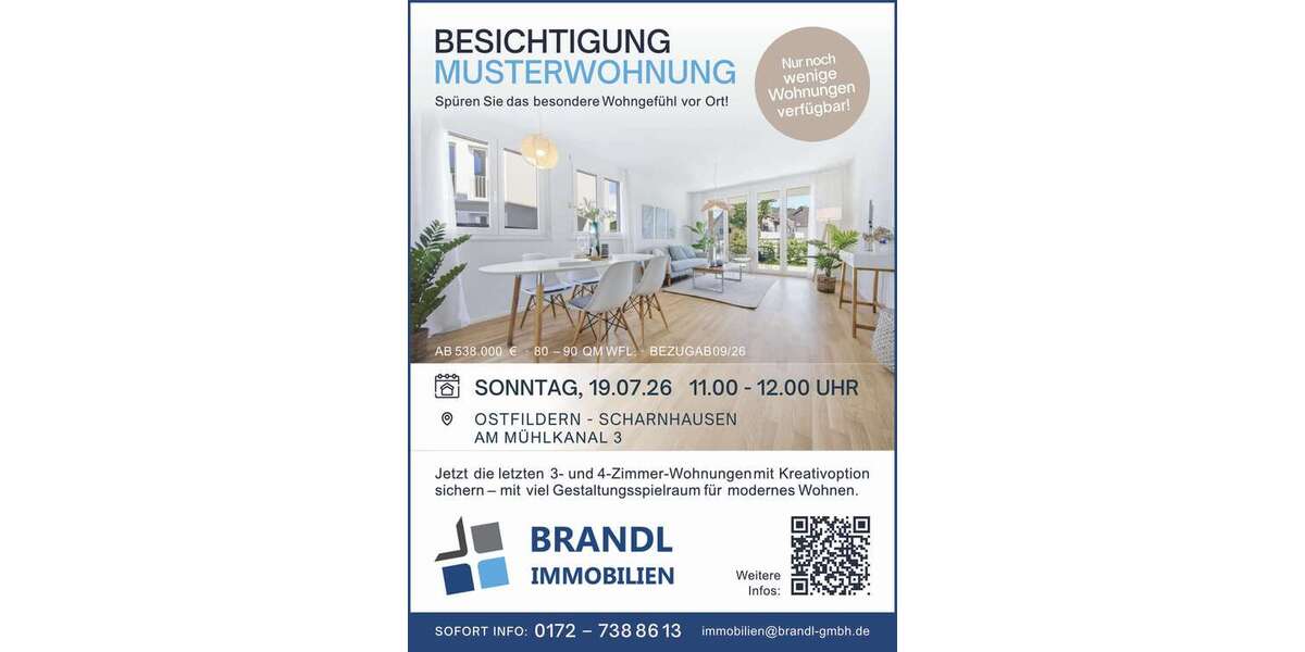 Etagenwohnung Ostfildern - 3 Zimmer, 83 m&sup2;, 549.000&euro; | Angebot:26971114
