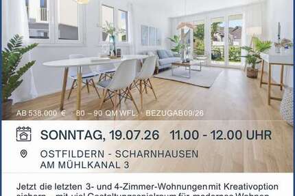 Wohnung Ostfildern - 3 Zimmer, 83 m&sup2;, 549.000&euro; | Angebot:26971114
