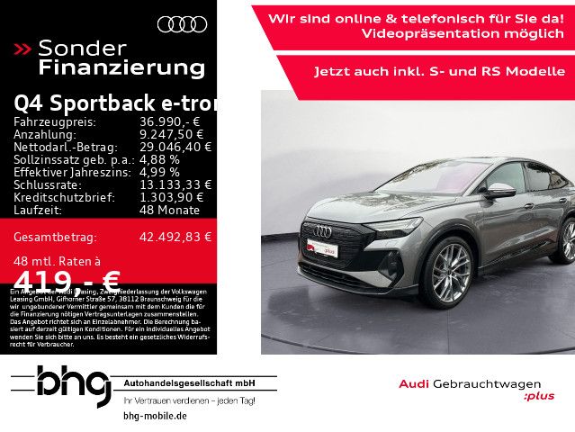 Audi Q4 e-tron 44.401 km 36.990 € Reutlingen 72760