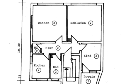 Wohnung zum Kaufen in Mühlhausen 350.000 € 77 m² 3 zimmer