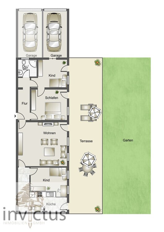 Wohnen und entspannen: 4-Zimmer-Wohnung mit Garten, XL-Terrasse und GarageStellplatz 4 zimmer