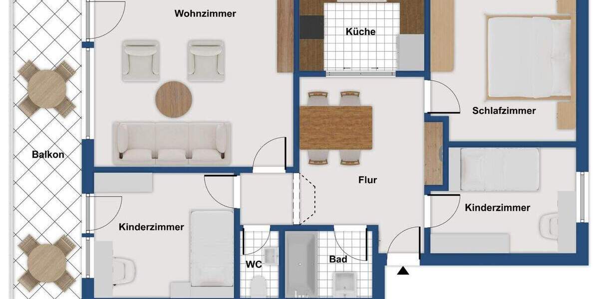 Etagenwohnung Sachsenheim Kleinsachsenheim - 4 Zimmer, 82 m&sup2;, 329.000&euro; | Angebot:25697993