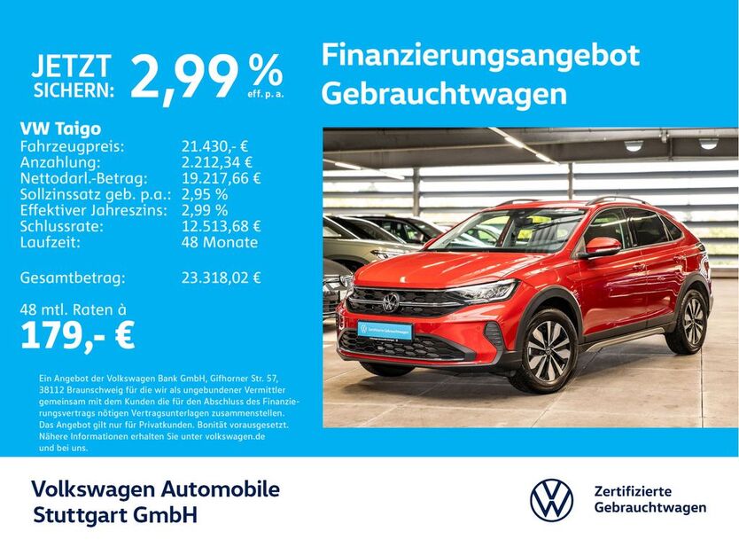 VW Taigo 26.946 km 21.430 € Stuttgart-Feuerbach 70469