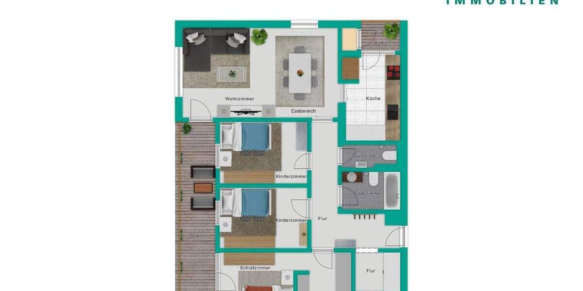 Etagenwohnung Reutlingen Storlach - 4 Zimmer, 112 m&sup2;, 468.000&euro; | Angebot:24776286