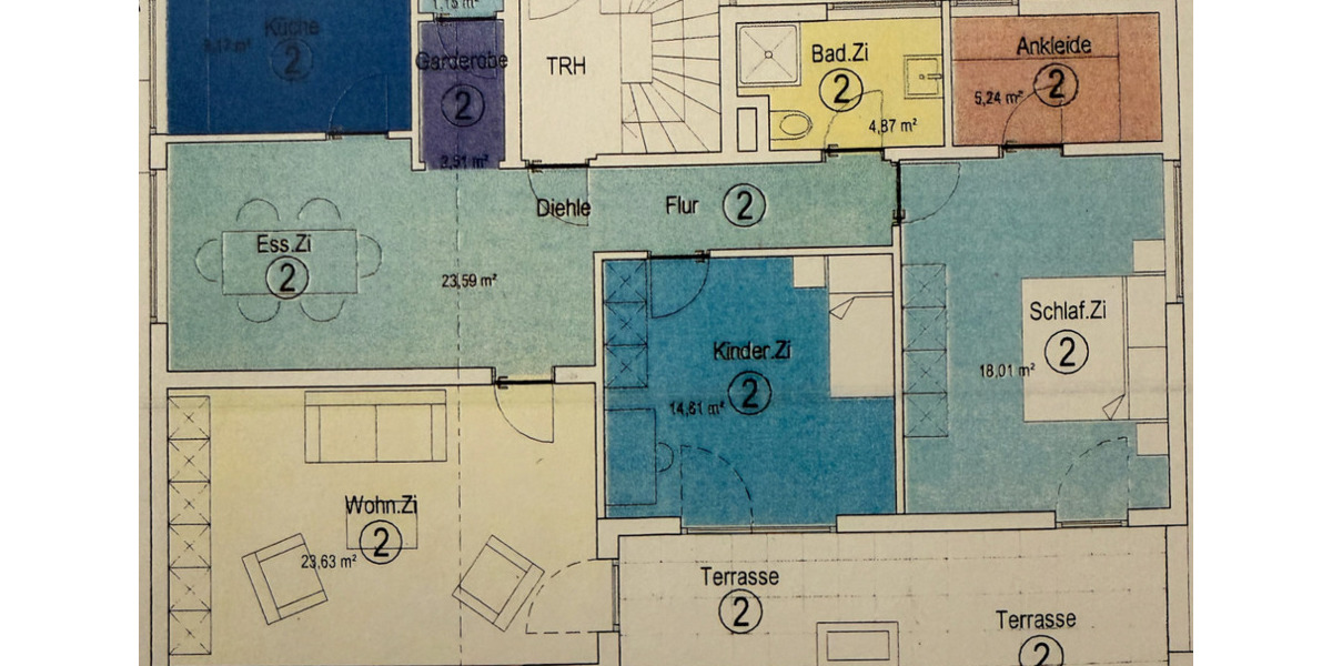 Erdgeschoßwohnung Esslingen am Neckar Hegensberg - 3.5 Zimmer, 129 m&sup2;, 1.680&euro; | Angebot:24795751