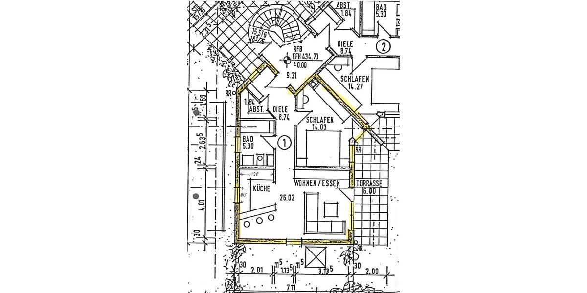 Erdgeschoßwohnung Böblingen Dagersheim - 2 Zimmer, 60 m&sup2;, 245.000&euro; | Angebot:26927343