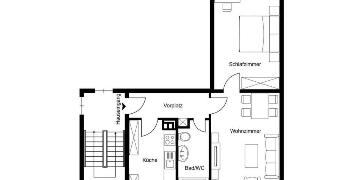 Etagenwohnung Stuttgart Stuttgart-West - 2 Zimmer, 62 m&sup2;, 379.000&euro; | Angebot:27116780