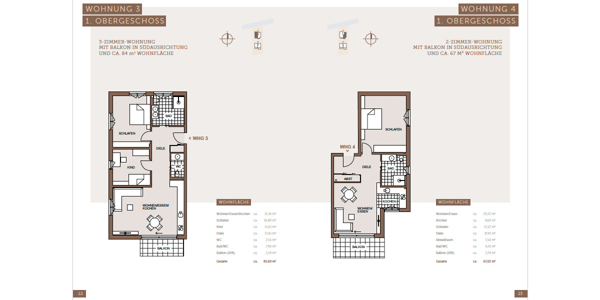 Etagenwohnung Reutlingen-Sickenhausen Sickenhausen - 2 Zimmer, 67 m&sup2;, 399.000&euro; | Angebot:25735960