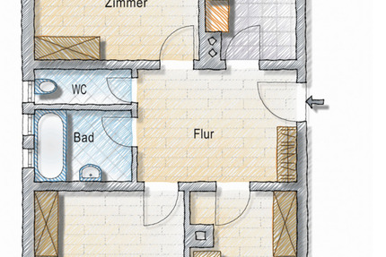 Wohnung Stuttgart Süd - 3 Zimmer, 80 m&sup2;, 340.000&euro; | Angebot:25726987