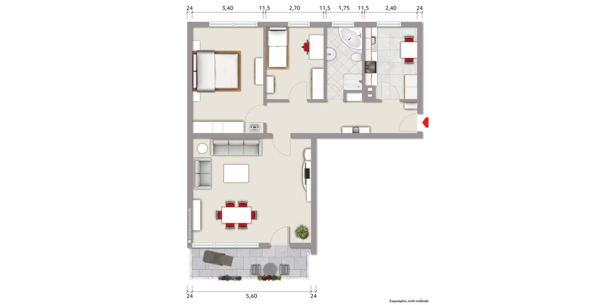 Kürzlich renovierte 80m² 3 Zimmer Wohnung zu verkaufen - 3- Sachsenheim | Angebot:27228968