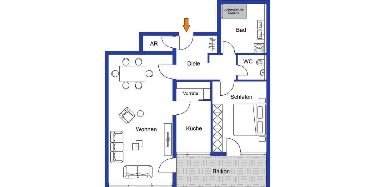Etagenwohnung Schönaich - 2 Zimmer, 82 m&sup2;, 220.000&euro; | Angebot:24711538