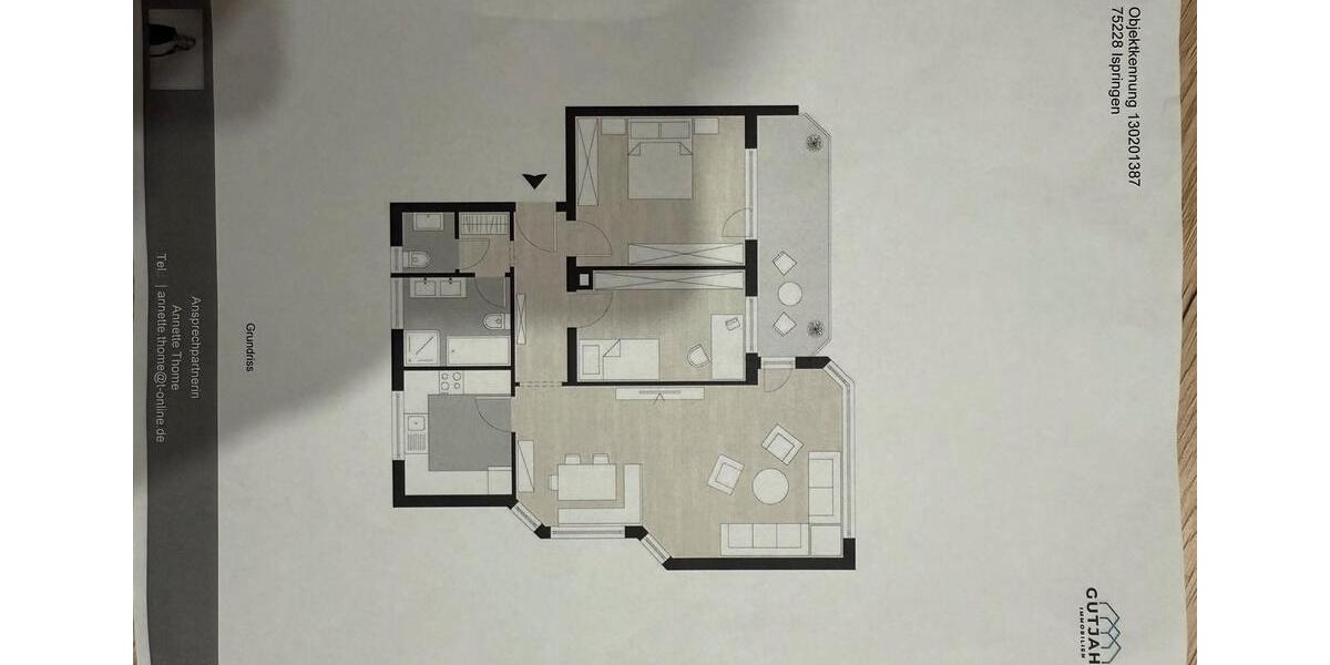 Erdgeschoßwohnung Pforzheim Eutingen - 3.5 Zimmer, 86 m&sup2;, 230.000&euro; | Angebot:25509863