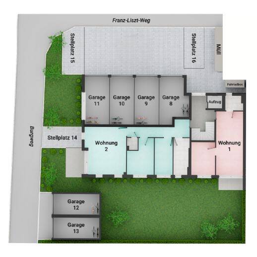 Terrassenwohnung Kernen im Remstal Rommelshausen - 2 Zimmer, 45 m&sup2;, 268.300&euro; | Angebot:24577348