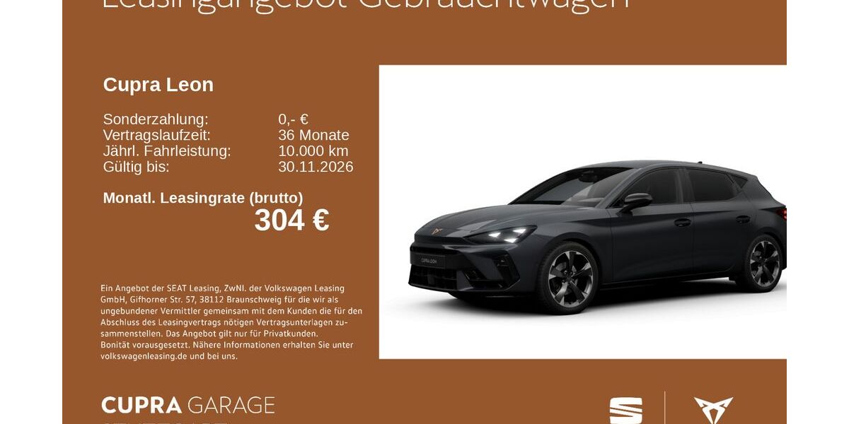 Cupra Leon 24.586 km 29.430 &euro; Stuttgart-Feuerbach 70469