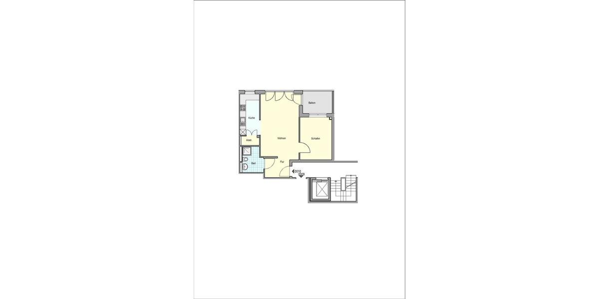 Etagenwohnung Esslingen am Neckar - 2 Zimmer, 61 m&sup2;, 930&euro; | Angebot:26383050