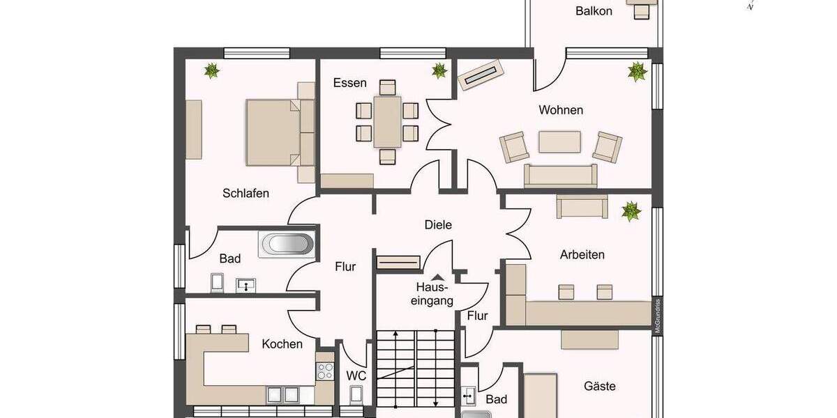 Etagenwohnung Stuttgart Nord - 5 Zimmer, 155 m&sup2;, 980.000&euro; | Angebot:25749372