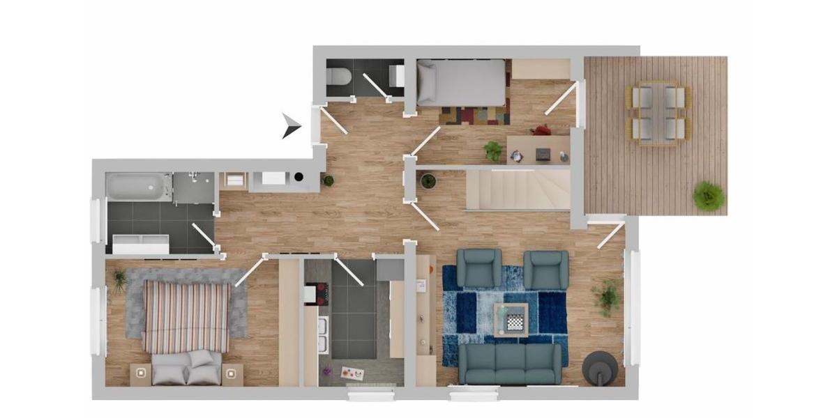 Erdgeschoßwohnung Metzingen - 4 Zimmer, 106 m&sup2;, 1.180&euro; | Angebot:26477082