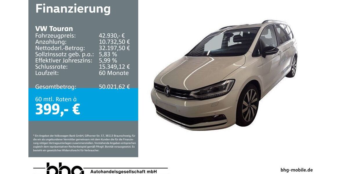 VW Touran 3.723 km 42.260 &euro; Reutlingen 72770